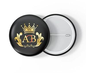 Customised Personalized Photo & Logo Printed Pin Badges Modern Style <b>Personalised</b> Size 58mm for Events & Parties - Product Image 2