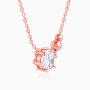 Jovial สร้อยคอสีโรสโกลด์กล่องโซ่ลายดอกไม้เพทายเพชรมุกหินหลักสไตล์คลาสสิกอินเทรนด์ชุบทอง - Product Image 6