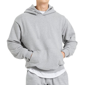 Sudadera con capucha de alta calidad de algodón pesado 100% para ropa de hombre, ropa de calle básica, Sudadera con capucha mezclada de algodón para hombre - Product Image 1