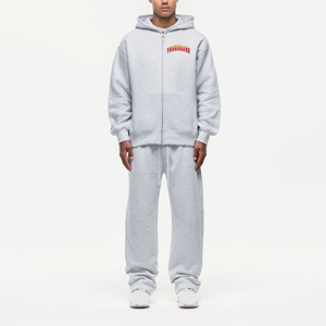 Chándal de Hombre de Alta Calidad 100% Algodón, Corte Regular, Hombros Caídos, Color Sólido, Holgado, Ligero, Estampado Informal de Invierno - Product Image 6