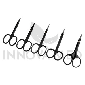 Ciseaux de manucure experts de qualité professionnelle en acier forgé allemand finition noire soins des ongles ciseaux à ongles fabriqués par des professionnels de la beauté - Product Image 4