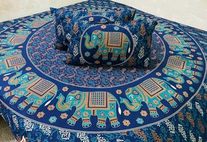 Funda nórdica Queen completa con diseño impreso de sábana india de trabajo de hilo para uso doméstico Idea de regalo perfecta - Product Image 1
