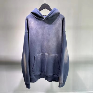 Sweat-shirt vintage pour homme en coton 100% brodé, coupe régulière, poids lourd, personnalisé, en molleton imperméable, lavage à l'acide - Product Image 2