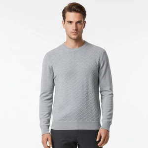 Suéteres de Lana Cálidos para Hombre, Fabricante OEM, Logotipo Frontal, Anti-Pilling, Anti-Arrugas, Moda de Invierno, Proveedor de Alta Calidad - Product Image 6