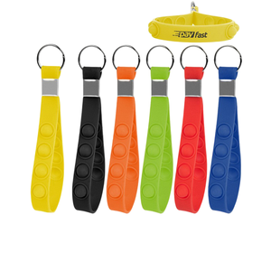 Porte-clés personnalisé <span class=keywords><strong>Pop</strong></span> Keychain Poppers Push Litting <span class=keywords><strong>Pop</strong></span> Bubble Fidget Toy pour garçons, filles et enfants, nouveau produit promotionnel en caoutchouc - Product Image 6