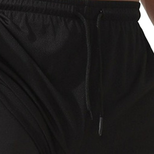 Shorts de sport double couche en polyester respirant et écologique avec logo personnalisé, longueur genou, fermeture éclair, maille 2-en-1, pour l'été - Product Image 5