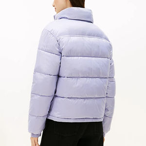 Chaqueta corta acolchada de invierno para mujer, cálida y gruesa, con cremallera, estilo burbuja, de algodón, para exterior - Product Image 3