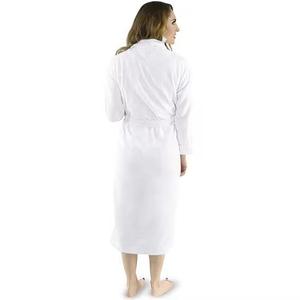 2025 printemps vêtements de nuit Double couche fil froissé confortable peau amical peignoir décontracté longue Robe pour les femmes - Product Image 4