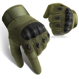 Guantes de carreras de motos de cuero genuino para hombre, ropa deportiva larga con pantalla táctil para uso en exteriores, guantes de carreras protectores - Product Image 6