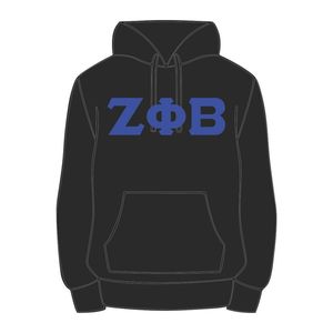 Zeta Phi Beta Noir Pull À Capuche Premium Coton Mélange Grec Sororité Vêtements Personnalisé Brodé Divine Neuf HBCU Vie Grecque - Product Image 2
