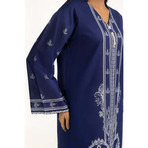 Traje de 3 Piezas Azul Estampado para Mujer, Elegante, para Oficina, con Botones - Product Image 4