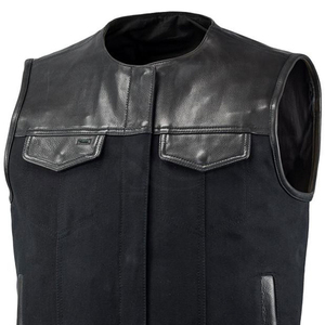 Gilet en cuir véritable pour homme, fermeture éclair, imperméable, respirant, poche 5 dimensions, vêtement d'extérieur de haute qualité pour femme - Product Image 3