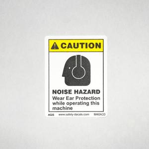 Noise Hazard Adhesive Caution Sign for Industrial Machines and Workplace Safety-Scratchproof & Heat-Resistant - Product Image 2