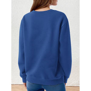 Sweats à capuche tricotés respirants personnalisés décontracté uni col rond Streetwear sweats à capuche à épaules tombantes pour femme sweats élégants de qualité supérieure - Product Image 5