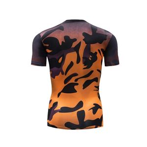 Garde d'éruption de demi-manche de Sublimation à séchage rapide de haute qualité pour BJJ MMA Jiu Jitsu UPF50 équipement de Performance Flexible - Product Image 2