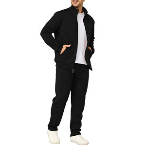 Ensemble de survêtement pour homme de qualité supérieure, décontracté, avec logo personnalisé, sweat-shirt à col montant léger et pantalon de survêtement - Product Image 3