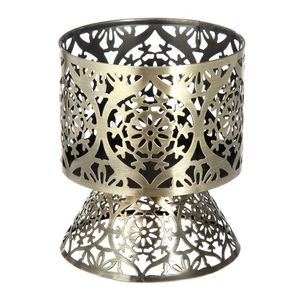 Bougeoir en métal fini rustique Accent décoratif élégant pour les centres de table de mariage à la maison et le style intérieur élégant - Product Image 2