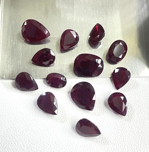 Finest Quality Natural African <b>Ruby</b> Heated Calibration Size 6x8-8x10mm Oval Pear Cut Blood Red Color Loose Gemstone for Jewelry - Product Image 5