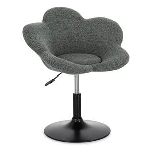 Fauteuil pivotant FLEUR Everyday en noir et vert foncé, chaise confortable - Product Image 1