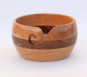 Bol de fil rayé en palissandre fait main haute résistance bol à tricoter élégant Style cadeau en bois pour la décoration de magasins de fils et de fibres - Product Image 5