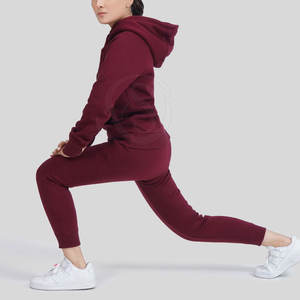 Ensemble de survêtement décontracté à capuche pour femmes, deux pièces, personnalisable, avec pantalon de jogging - Product Image 3