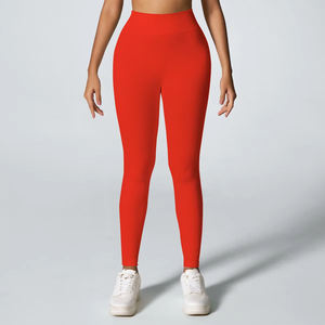 ODM/OEM Pantalon de yoga taille moyenne respirant de haute qualité pour femmes Leggings tricotés sexy sans couture pour l'entraînement - Product Image 2
