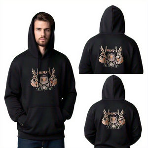 Sweat à capuche surdimensionné en molleton respirant imperméable pour hommes, brodé et imprimé sur mesure 100% coton pour l'hiver-Service OEM - Product Image 6