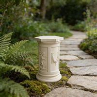 Socle en résine de style européen classique, base de présentation de style colonne romaine pour la décoration de la maison et du bureau, support de luxe pour sculptures et vases