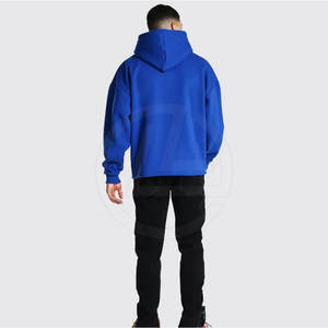 Sudadera con capucha Street Style Raw Hem con hombros caídos y diseño recortado sin terminar Sudadera con capucha de gran tamaño con detalles de dobladillo crudo - Product Image 4