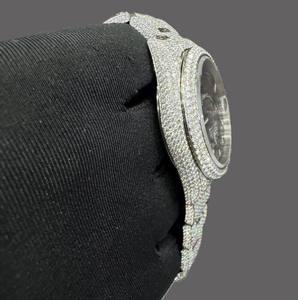 Montre Tourbillon Automatique Miyota Faite à la Main en Acier Inoxydable de Luxe avec Moissanite Édition Limitée Affichage Analogique Fenêtre en Verre - Product Image 3