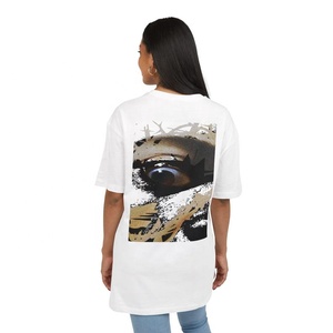 Nuevas Camisetas Estampadas para Hombre, Estilo Vintage con Lavado Ácido, Camisetas Extra Grandes de Algodón Blanco Personalizadas para Correr - Product Image 2