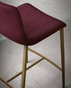 Luxury Fabric Bar <b>Stool</b> Elegant Metal Legs Kitchen Counter Height <b>Stool</b> Chair without Arms - Product Image 6