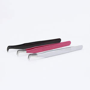Stainless Steel <b>Eyelash</b> Extension Tweezers Non-Magnetic Makeup Tools for Accurate <b>Application</b> of Fake Lashes Volume Supplies - Product Image 3