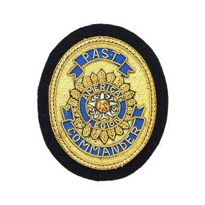 High Quality Custom Embroidered Security Patches Crest Emblem <b>Badges</b> with Bullion Wire for Uniform Accessory Magnet Attachments - Product Image 6