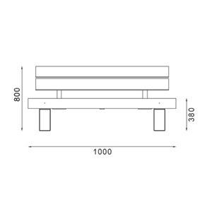 Panca da giardino modello napoli acciaio 100 cm panca da giardino - Product Image 5