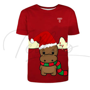 <b>Christmas</b> Holiday Formal Custom Short-Sleeved Crew-Neck <b>T</b>-<b>Shirts</b> Polyester/Cotton High Quality Breathable Wholesale - Product Image 4