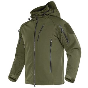 Latest Fashion Winter Solid Color Hooded Windbreaker <b>Jacket</b> Men <b>Lightweight</b> Windproof Breathable Anti Wrinkle Polyester/Cotton - Product Image 1