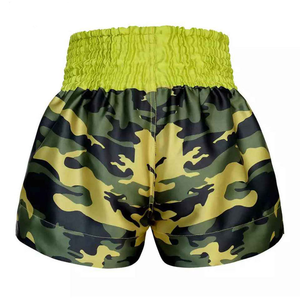 กางเกงชกมวยไทย MMA แบบสั่งทำพิเศษ พิมพ์ลาย ยืดหยุ่น แห้งเร็ว เทคนิคซับลิเมชั่น ซักแล้ว ใช้สำหรับฝึกซ้อมและแข่งขัน รับผลิตแบบ OEM - Product Image 2