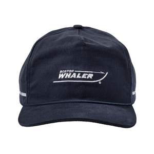 Gorra de recuerdo Boston Whaler, Corona Media de sarga de algodón de 5 paneles con logotipo de arpón y laureles bordados, ajuste ajustable - Product Image 1