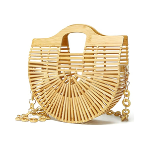 Bolso de bambú de Venta caliente de Amazon-Bolso cruzado de bambú con estilo Bolso de playa de hombro para mujer - Product Image 5