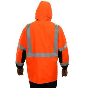 Chaqueta de Seguridad Reflectante de Alta Visibilidad para Hombre, Impermeable, Ligera, Deportiva, de Lona, con Cinta Reflectante Delantera Multiusos - Product Image 4