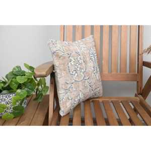 Beige Wool Kantha Patchwork <b>Pillow</b> 14x14 Inch Luxury Vintage Embroidered Fluffy Rustic Throw <b>Pillow</b> for Floor Use - Product Image 2