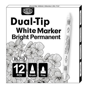 Set di Penne per Calligrafia Guangna con Inchiostro Bianco e Nero, Pennarelli Artistici con Punta a Pennello e Nib Flessibile, Penna in Plastica - Product Image 4