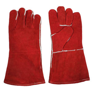 Guantes de seguridad de cuero de vaca de alta resistencia resistentes al calor para soldar barbacoa uso Industrial equipo de mano de protección Personal - Product Image 5
