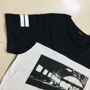 Camiseta OEM de manga corta con lavado de ropa de algodón orgánico de color sólido para hombre-Camiseta de gran tamaño 100% de algodón con estampado de goma en blanco al por mayor - Product Image 4