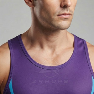 Breathable Men's <b>Workout</b> <b>Tank</b> <b>Top</b> Made With Lightweight Athletic Fabric For Gym Exercise Running And Sports Performance - Product Image 6