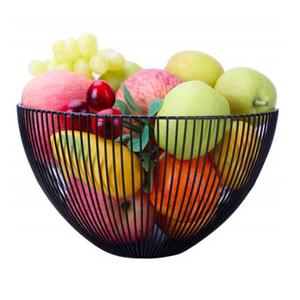 Unique Style Metal Gold Plated Finishing Iron Wire Rounded Shape Fruit <b>Basket</b> Hotel Restaurant Wedding Tabletop <b>Food</b> Storage - Product Image 2