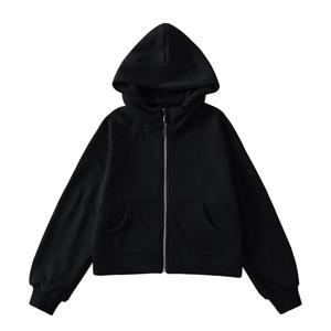 Sweats à capuche zippés d'hiver personnalisés pour femmes Fabricant de vêtements de rue en polaire coupe décontractée avec marque de distributeur - Product Image 2