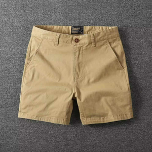 Premium Quality 100% Cotton Canvas Solid Color Casual <b>Shorts</b> for Men Trendy Summer <b>Super</b> Stretch Quick <b>Dry</b> Customizable - Product Image 2