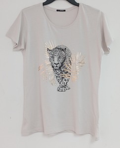 Women's Casual T-Shirt 100% Organic Cotton Silk Eco-Friendly Plaid Dot Solid Prints on Jersey Oxford Satin Terry Materials - Product Image 2